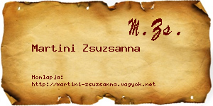 Martini Zsuzsanna névjegykártya